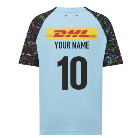 2025-2026 Harlequins Rugby Training Shirt (Sky Blue) (Your Name)_0
