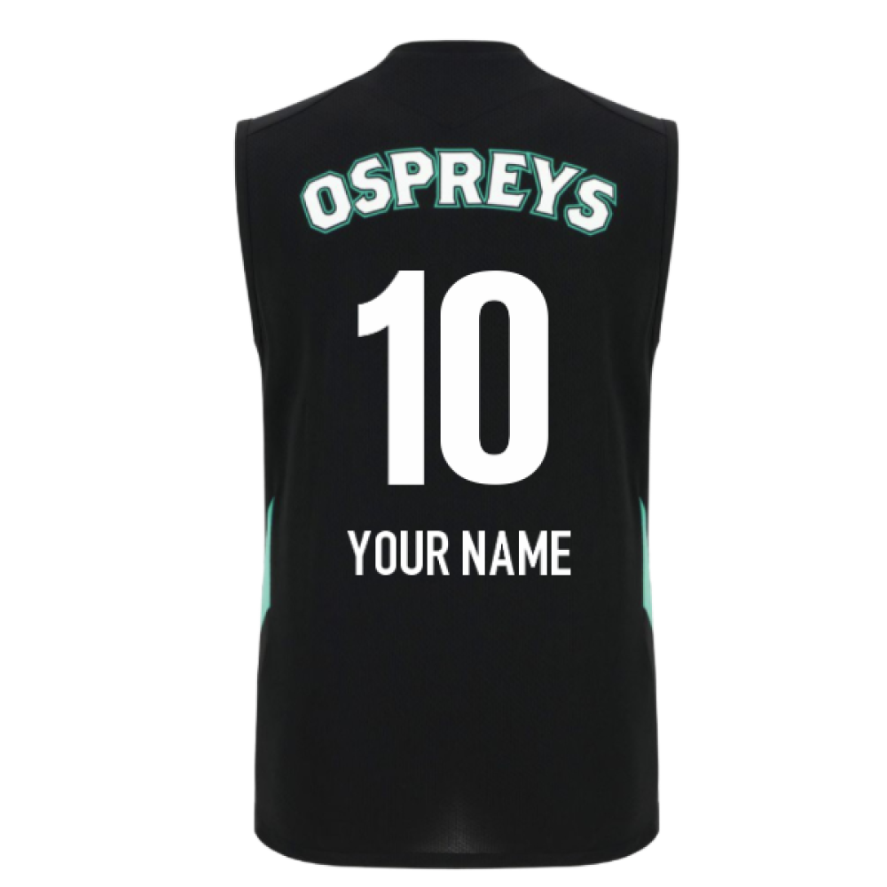 2025-2026 Ospreys Training Poly Sleeveless Shirt (Black) (Your Name)_0
