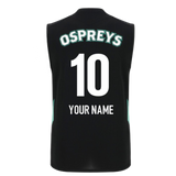 2025-2026 Ospreys Training Poly Sleeveless Shirt (Black) (Your Name)_0