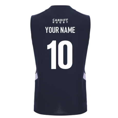 2025-2026 Cardiff Blues Training Poly Sleeveless Shirt (Navy) (Your Name)_0