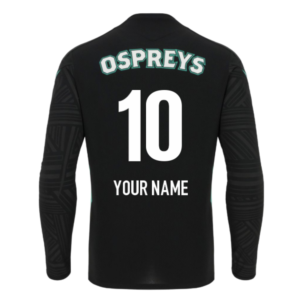 2025-2026 Ospreys Rugby Poly LS Training Tee (Black) (Your Name)_0