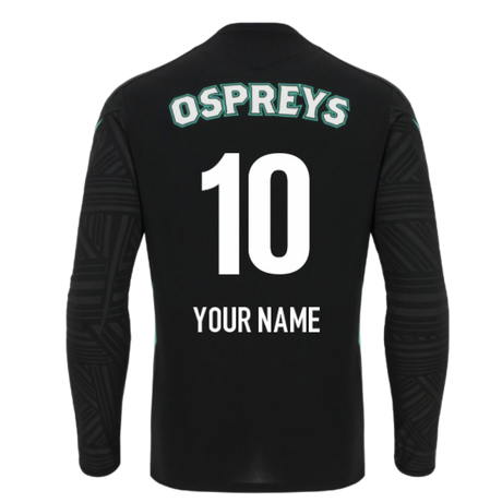 2025-2026 Ospreys Rugby Poly LS Training Tee (Black) (Your Name)_0