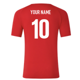 2025-2026 Saracens Pre Match Short Sleeve Tee (Red) (Your Name)_0
