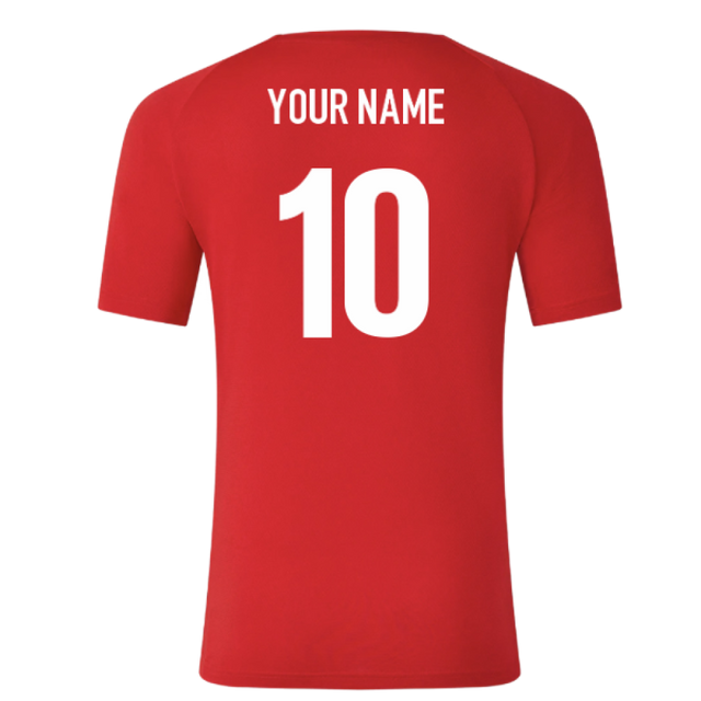 2025-2026 Saracens Pre Match Short Sleeve Tee (Red) (Your Name)_0