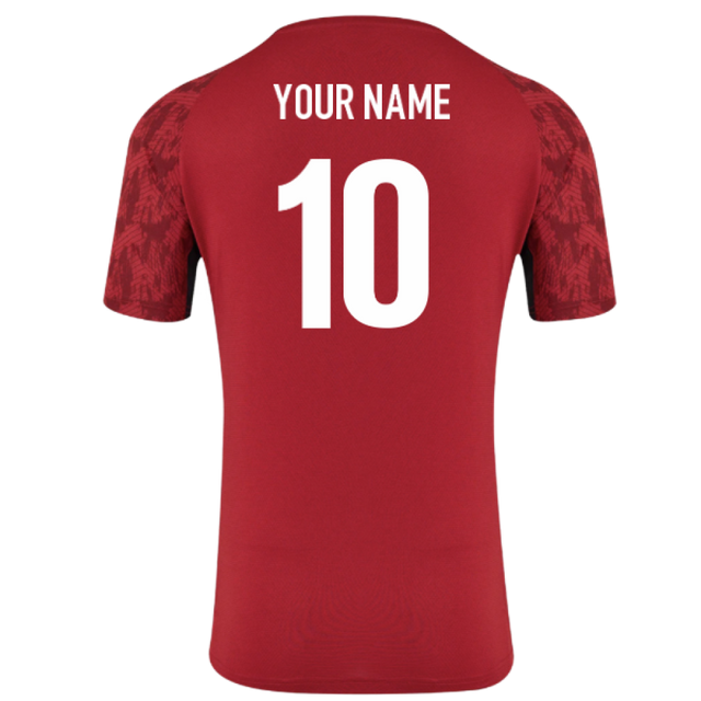 2025-2026 Saracens Performance Short Sleeve Tee (Rythmic Red) (Your Name)_0