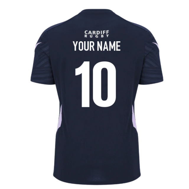 2025-2026 Cardiff Rugby Training Poly T-Shirt (Navy) (Your Name)_0