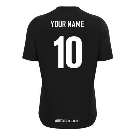 2025-2026 Glasgow Warriors Rugby Training Shirt (Black) (Your Name)_0