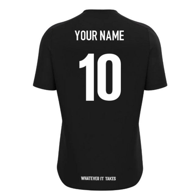 2025-2026 Glasgow Warriors Rugby Training Shirt (Black) (Your Name)_0