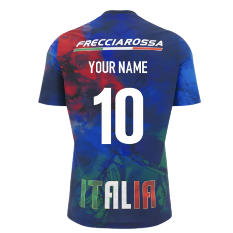 2025-2026 Italy Rugby Training Shirt (Navy) (Your Name)_0