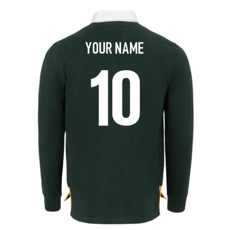 Kooga Vintage South Africa Men\'s LS Rugby Shirt (Green) (Your Name)_0
