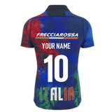 2025-2026 Italy FIR Rugby Training Jersey (Navy) (Your Name)_0