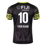 2026-2027 Fiji Rugby Pre Match Shirt (Black/Lime) (Your Name)_0