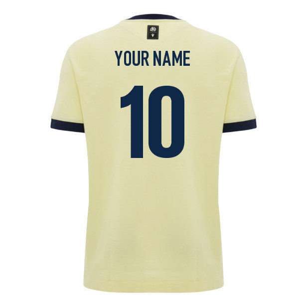 2026-2027 Scotland Rugby Ath Cotton T-Shirt (Sand) (Your Name)_0