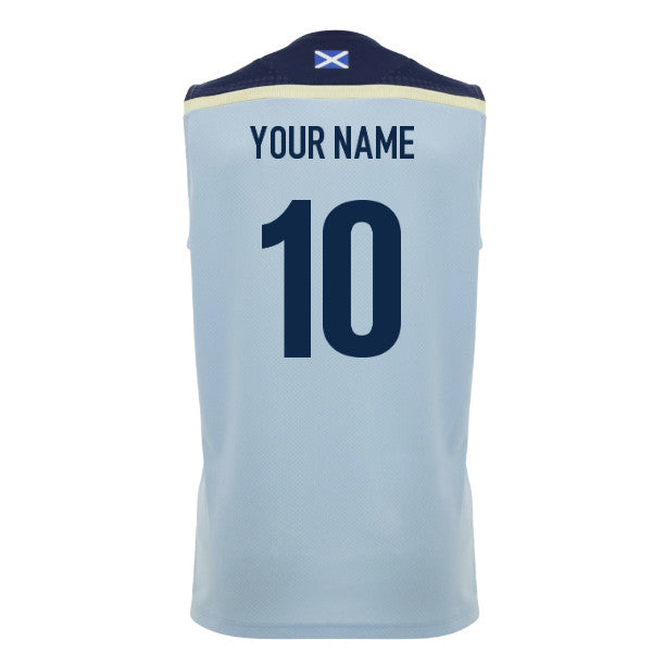 2026-2027 Scotland Rugby Sleeveless Poly Shirt (Blue) (Your Name)_0