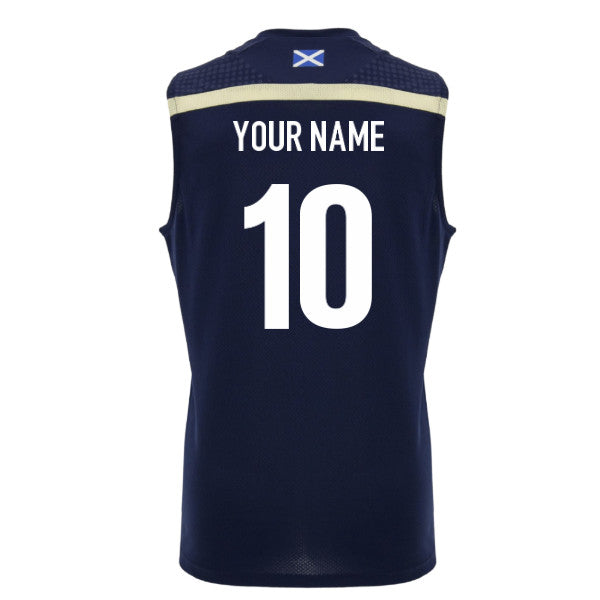 2026-2027 Scotland Rugby Sleeveless Training Shirt (Navy) (Your Name)_0