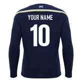 2026-2027 Scotland Rugby Training LS Shirt (Navy/Sand) (Your Name)_0