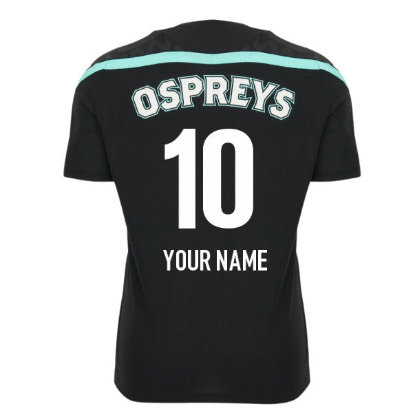 2026-2027 Ospreys Rugby Poly Training Shirt (Black) (Your Name)_0