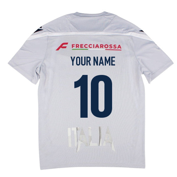 2026-2027 Italy Rugby Staff Training Shirt (Grey) (Your Name)_0