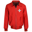 Switzerland Red Harrington Jacket_0
