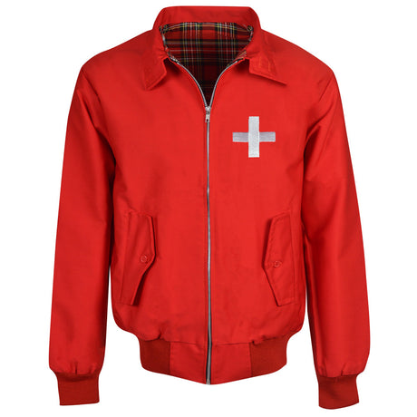 Switzerland Red Harrington Jacket_0