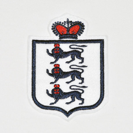England White Short Sleeve Kids Retro Football Shirt_1