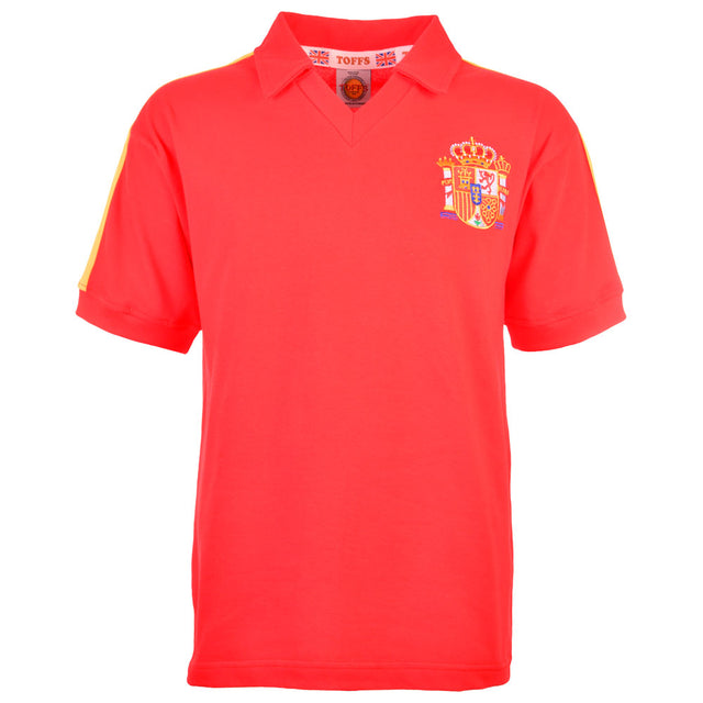 Spain  1982 World Cup Kids Red Retro Football Shirt_0