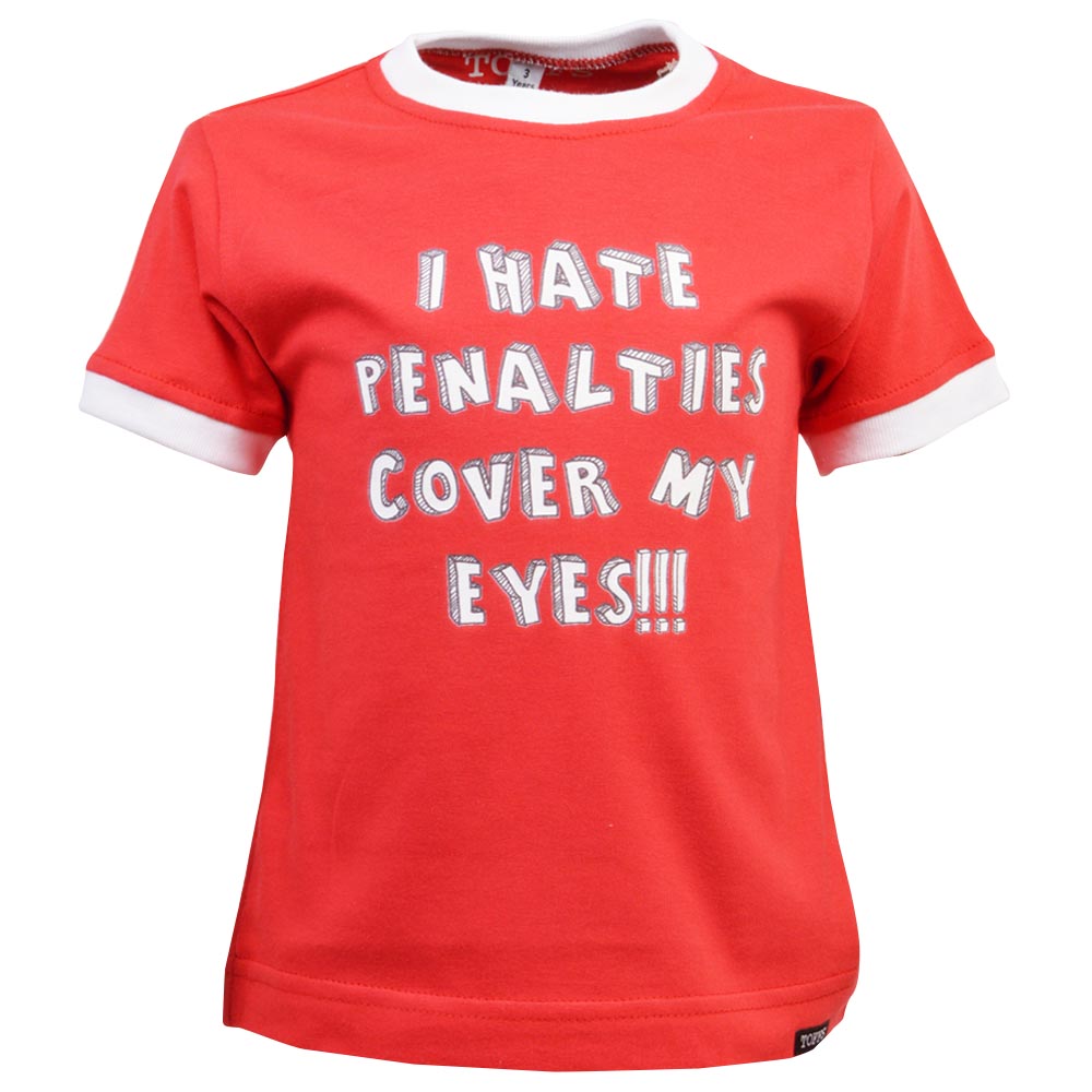 Kids I Hate Penalties Red/White Ringer_0