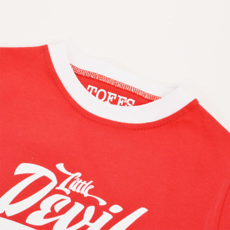 Kids Little Devil - Red/White Ringer_2