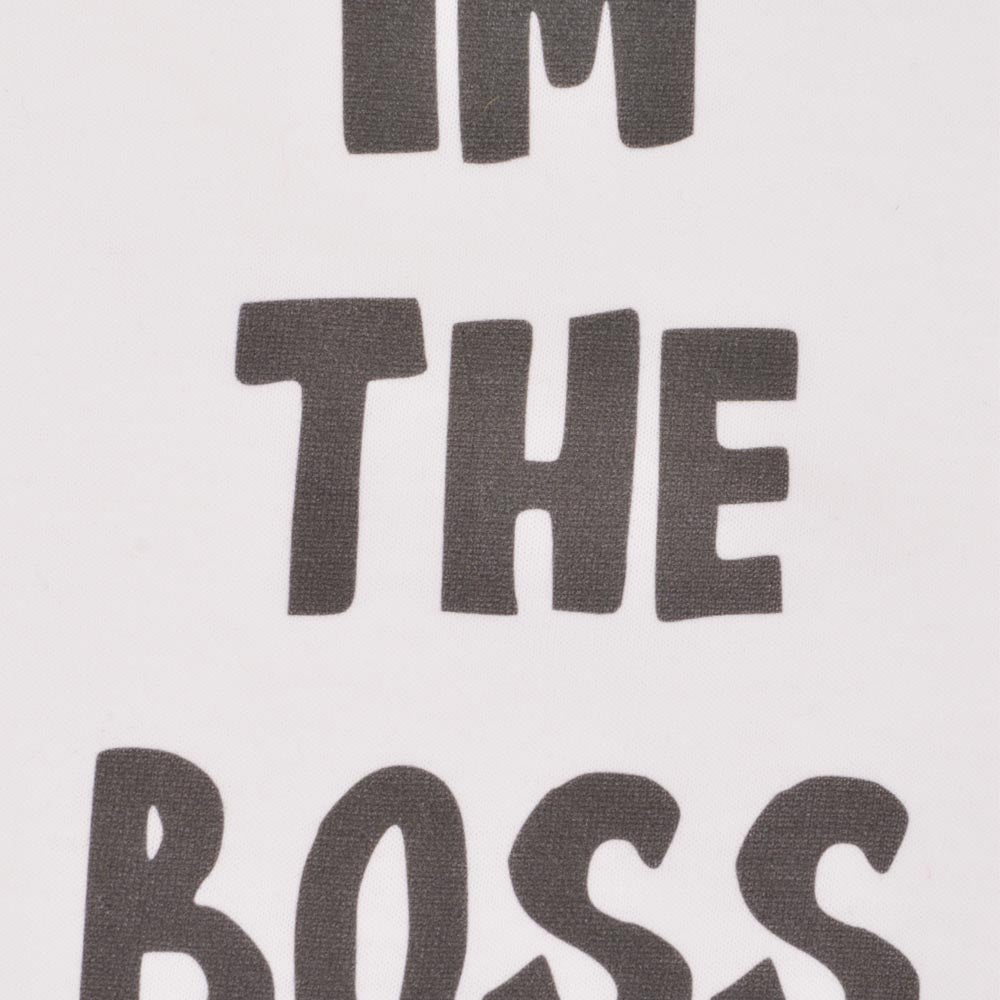 Kids I'm The Boss - White/Black Ringer_1