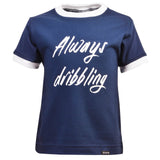 Kids Always Dribbling- Navy/White Ringer_0