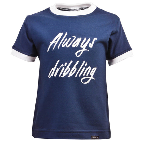 Kids Always Dribbling- Navy/White Ringer_0