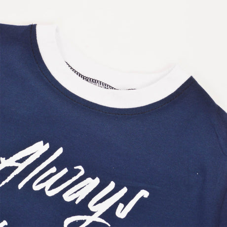 Kids Always Dribbling- Navy/White Ringer_2