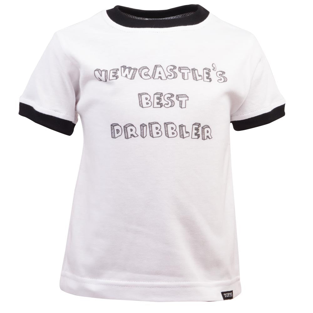 Kids Newcastle's Best Dribbler - White/Black Ringer_0