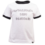 Kids Newcastle's Best Dribbler - White/Black Ringer_0