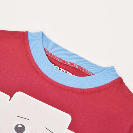 Kids West Ham Hammer Head T-Shirt - Maroon/Sky Ringer_2