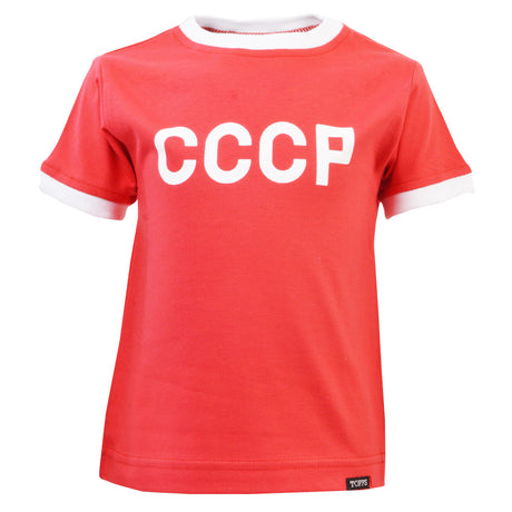 Kids Soviet Union CCCP 12th Man  T-Shirt - Red/White Ringer_0