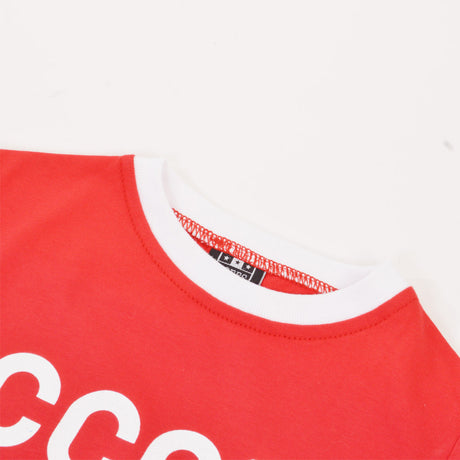 Kids Soviet Union CCCP 12th Man  T-Shirt - Red/White Ringer_2