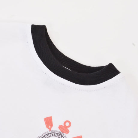Kids Corinthians Paulista 12th Man- White/Black Ringer_2