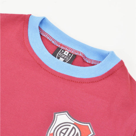 Kids River Plate 12th Man T-Shirt - Maroon/Sky Ringer_2