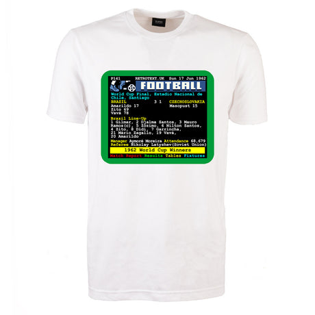 1962 World Cup Final Brazil v Czech Retrotext T-Shirt_0