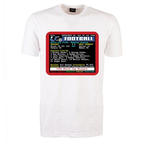 1966 World Cup Final England v West Germany Retrotext T-Shirt_0
