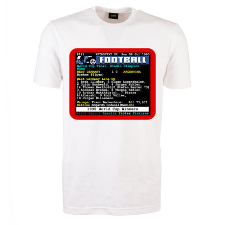 1990 World Cup Final West Germany v Argentina Retrotext T-Shirt_0