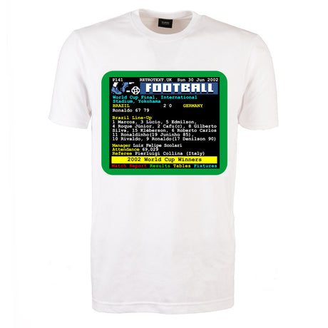 2002 World Cup Final Brazil v Germany Retrotext T-Shirt_0