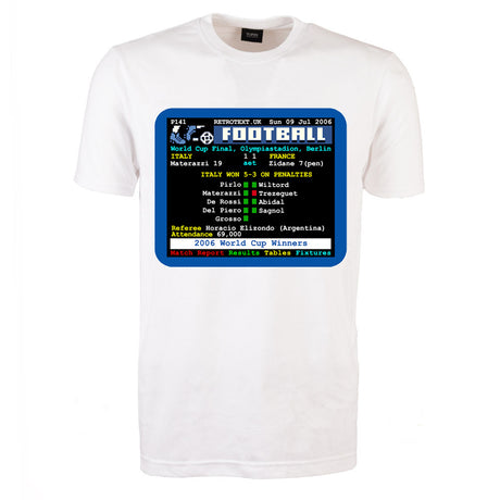 2006 World Cup Final Italy v France Retrotext T-Shirt_0