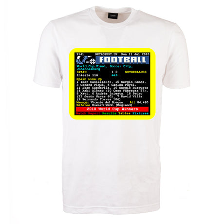 2010 World Cup Final Spain v Netherlands Retrotext T-Shirt_0