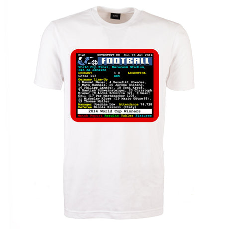 2014 World Cup Final Germany v Argentina Retrotext T-Shirt_0