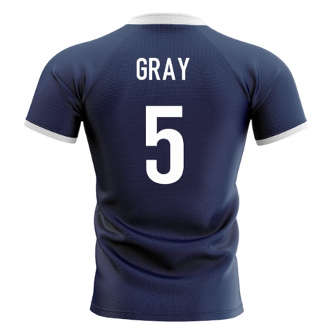2025-2026 Scotland Flag Concept Rugby Shirt (Gray 5)_3