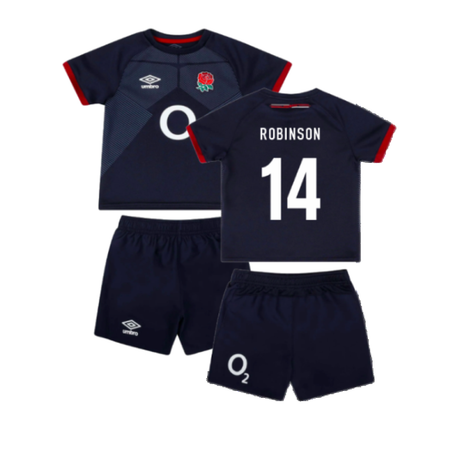 2023-2024 England Rugby Alternate Replica Infant Kit (Robinson 14)_4