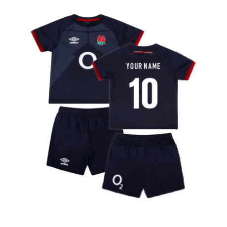 2023-2024 England Rugby Alternate Replica Infant Kit (Your Name)_4