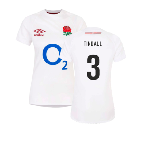2023-2024 England Rugby Home Replica Shirt (Womens) (Tindall 3)_4